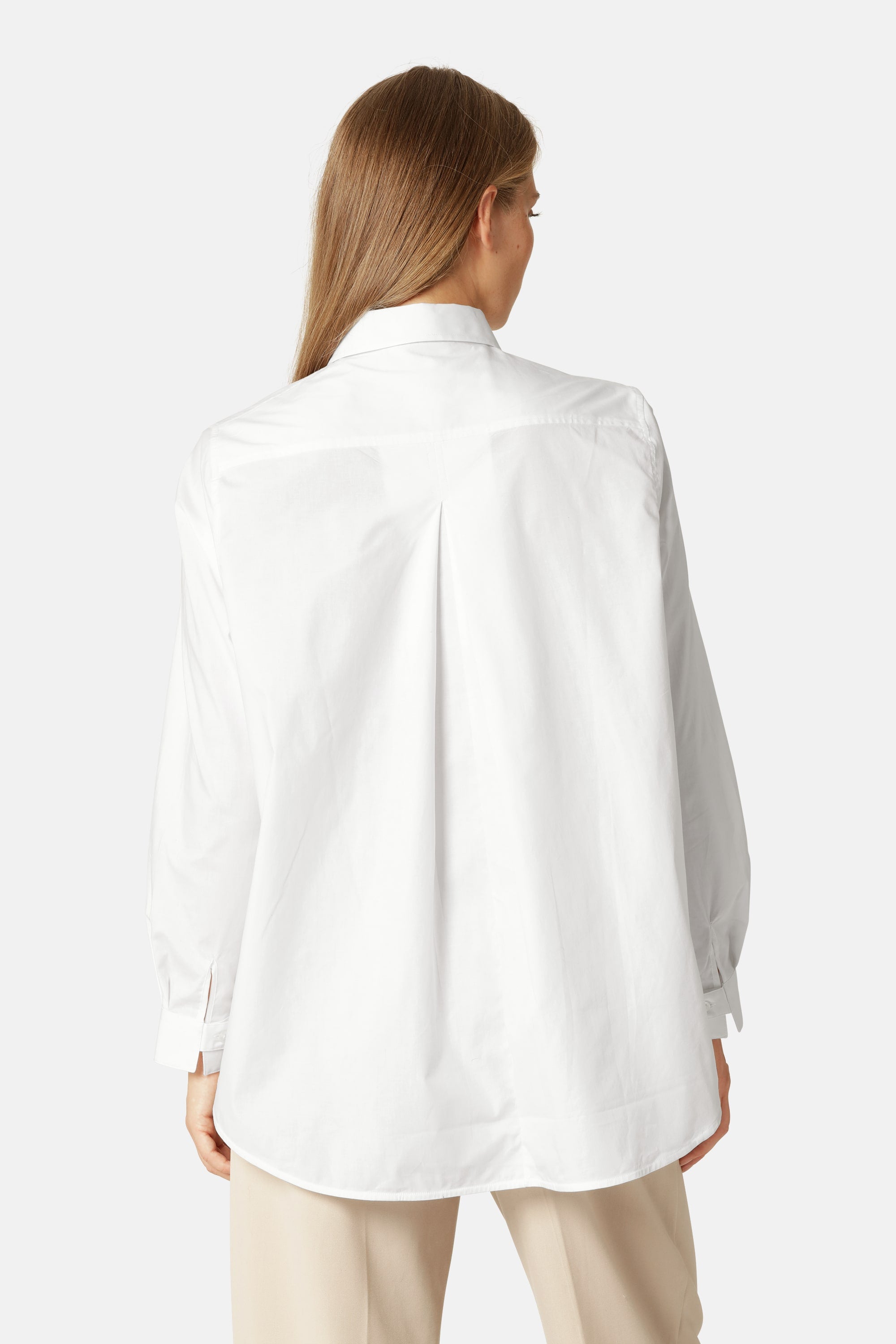 Shirt Flowy Back - White